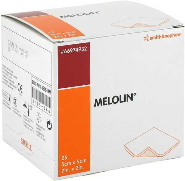 Melolin  5 x 5 cm - sterilní 25ks
