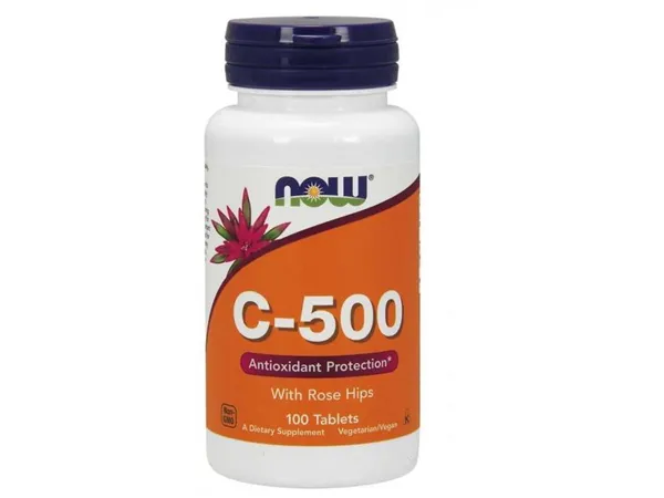 NOW Vitamin C-500 s šípkem, 100 tablet