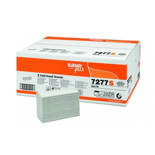 Ručník skládaný Save Plus V Fold, 2vrs, 75% celu, 215 x 240 mm, 25 x 120ks