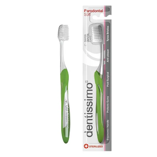 DENTISSIMO zubní kartáček Paradontal - zelený