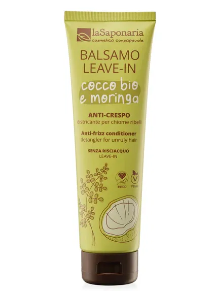 laSaponaria Bezoplachový kondicionér proti krepatění vlasů s kokosem a moringou (150 ml)