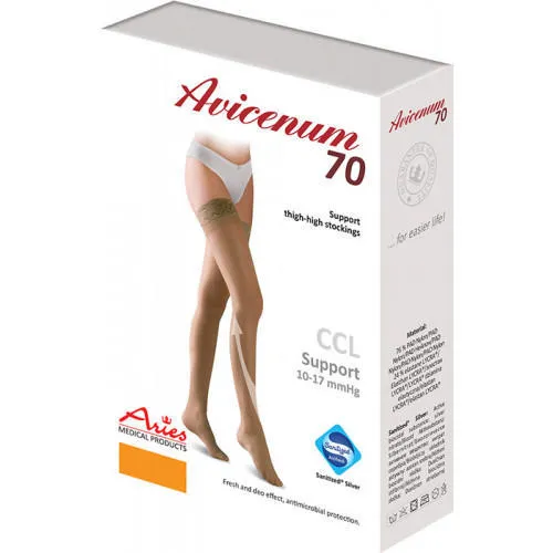 Punčochy samodržící vel. L, Avicenum PHLEBO 70, (27),8003
