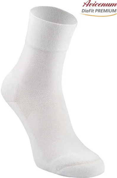 Ponožky bavlněné, 39-42 bílé 0000  DiaFit PREMIUM