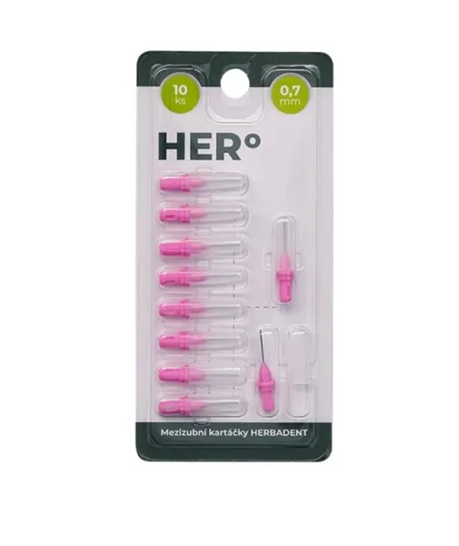 HER - mezizubní kartáček - 0,7 mm růžový