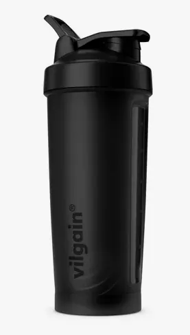 Vilgain Shaker Pro 600ml ⁠–⁠ s praktickým poutkem, zaobleným dnem a spirálou, černý