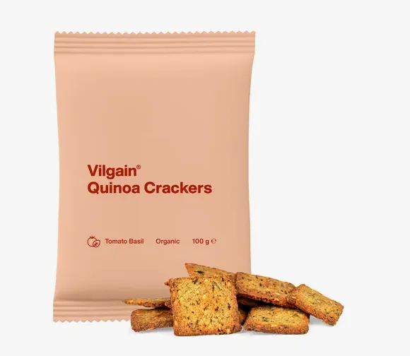 Vilgain Quinoa krekry BIO ⁠–⁠ 100 g ⁠–⁠ pečený křupavý snack