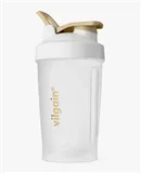 Vilgain Shaker Pro 400ml - s praktickým poutkem, zaobleným dnem a spirálou, bílý