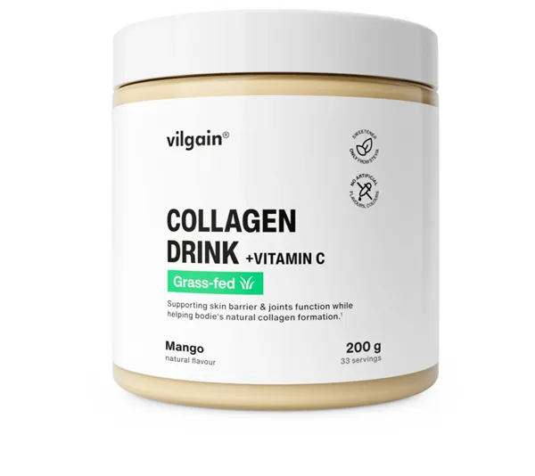 Vilgain Grass-fed Collagen Drink + Vitamin C - mango 200g