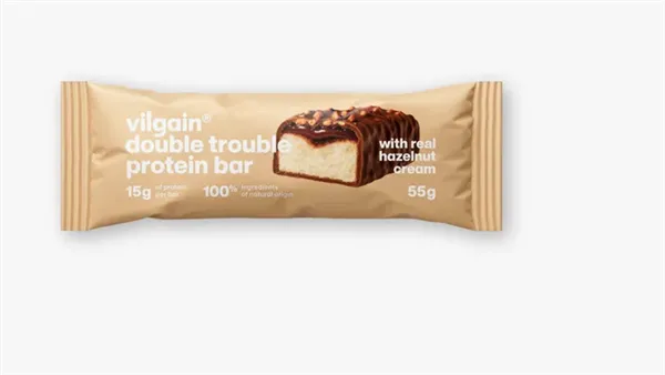 Vilgain Double Trouble Protein Bar Lískooříškový krém s mléčnou čokoládou 55g