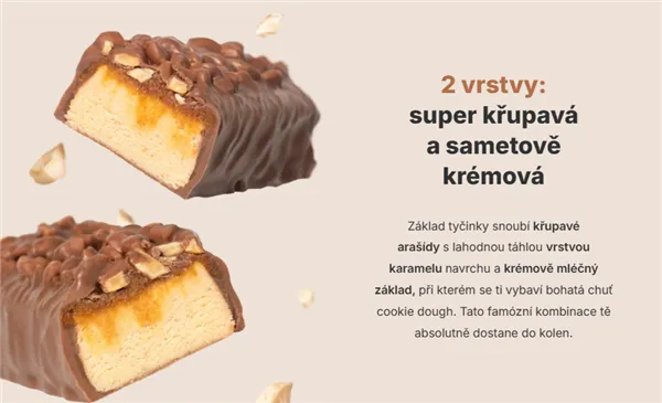 Vilgain Double Trouble Protein Bar Arašídy se slaným karamelem 55g