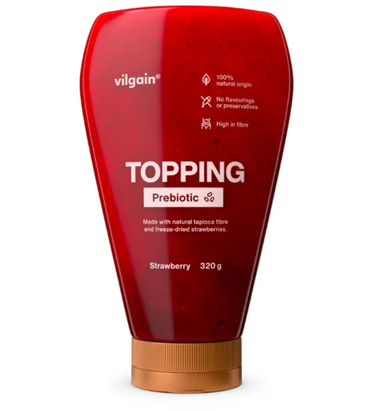 Vilgain Prebiotic Topping ⁠–⁠ hustý přírodní topping 320g, jahoda