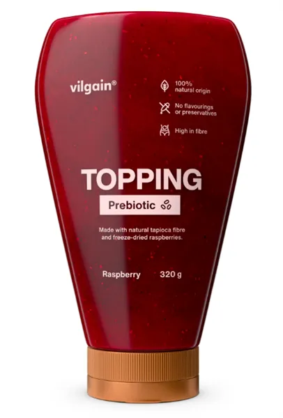 Vilgain Prebiotic Topping ⁠–⁠ hustý přírodní topping 320g, malina