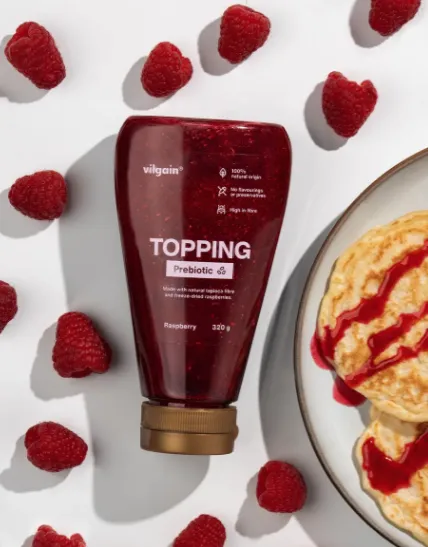 Vilgain Prebiotic Topping ⁠–⁠ hustý přírodní topping 320g, malina