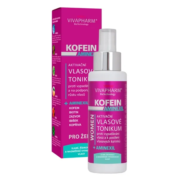 Aktivační vlasové tonikum pro ženy KOFEIN +AMINEXIL 100ml