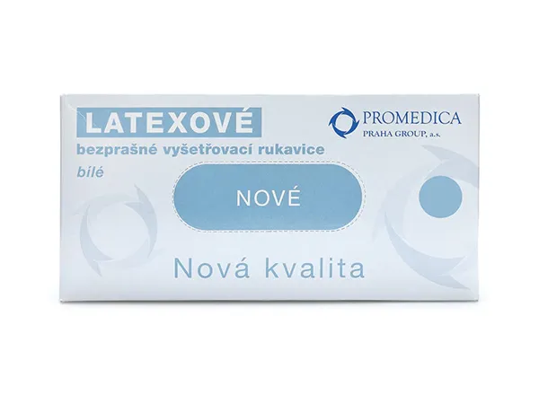 Rukavice vyšetřovací, latexové, vel. M, nepudrované, bílé