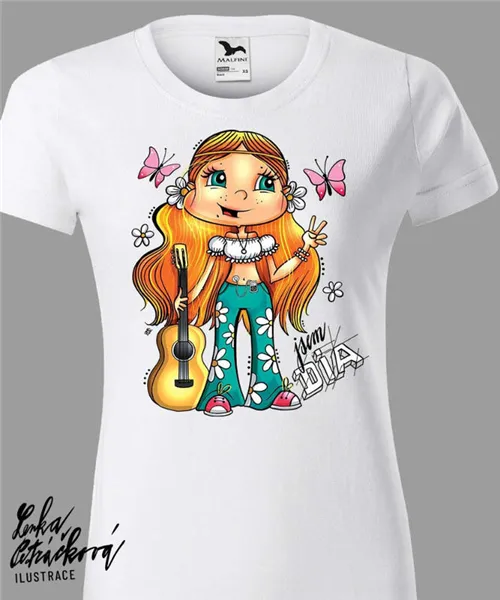 DIA triko Hippie vel. 122 cm /6 let, bílá