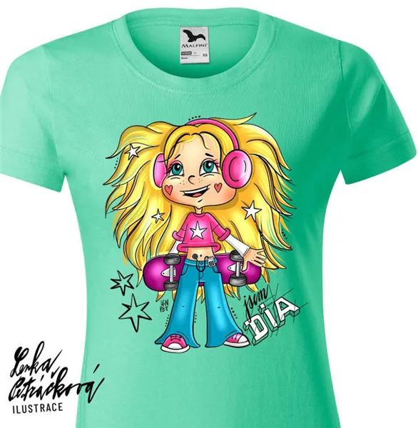 DIA triko Rebelka vel. 104-110 cm/ 3-4 roky, máta