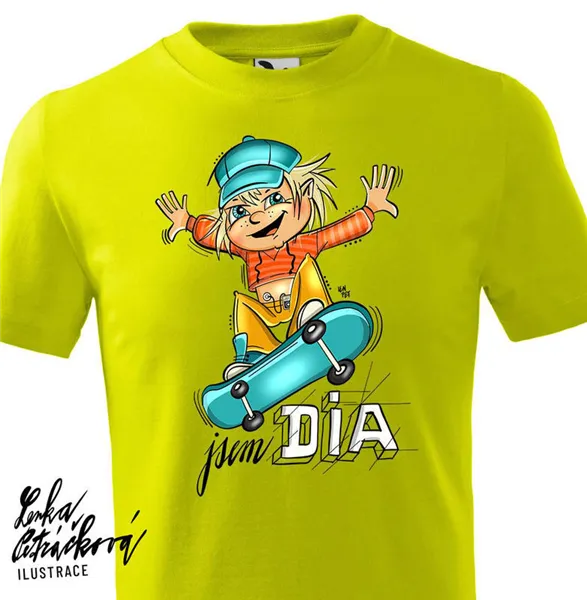 DIA triko Skejťák vel. M, limetka