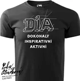 DIA triko text vel. XL, černá, pánské
