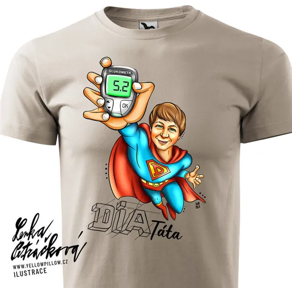 DIA triko Dia táta vel. S, šedá, pánské
