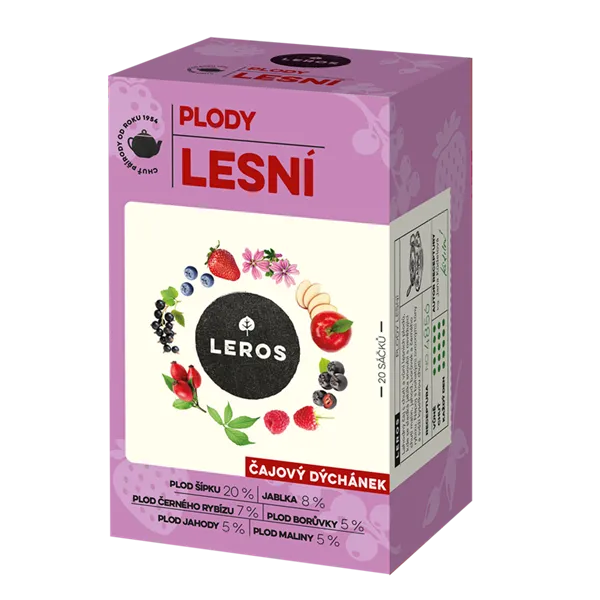 Leros Čajový dýchánek Lesní plody 20ks, nálevových sáčků