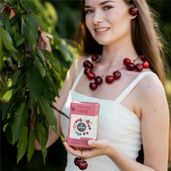 Leros Čajový dýchánek Cascara & Višeň 20ks, nálevových sáčků