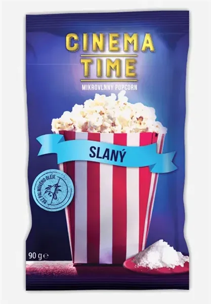 Cinema Time Mikrovlnný popcorn slaný, 90g