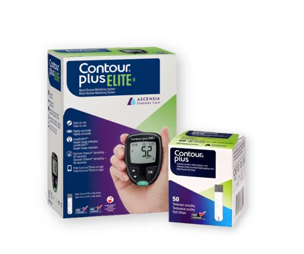 Startovací balíček - glukometr Contour Plus Elite + 55 ks testovacích proužků