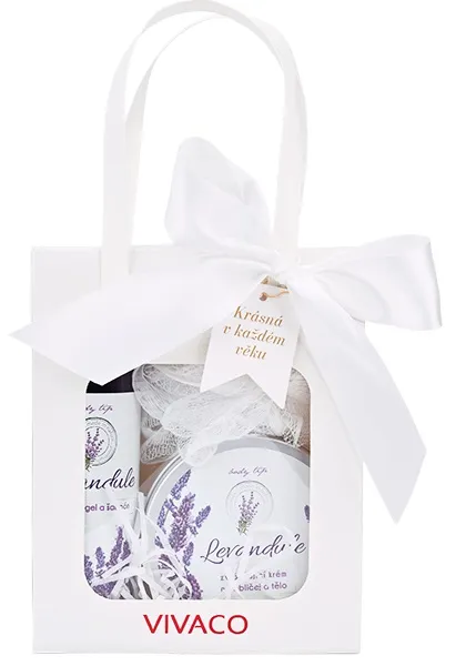 Dárková taška kosmetiky s levandulovým olejem 3ks