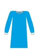 Standardní operační plášť, SMS 43 gr, modrý, antistatický, sterilní, XL