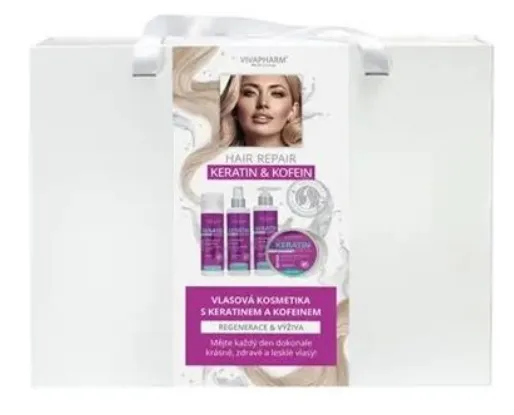 Velký dárkový box vlasové péče s keratinem a kofeinem 7ks