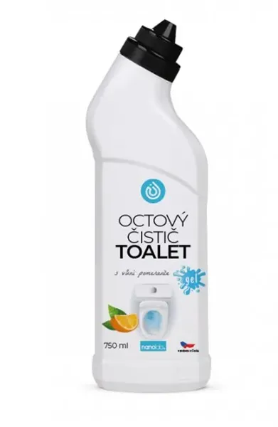 Přírodní octový čistič TOALET s vůní Pomeranče 750 ml