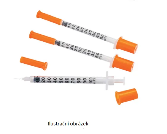 Stříkačka insulinová 1 ml s jehlou 29 G x 12 mm