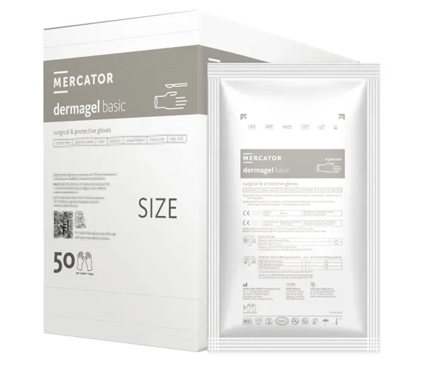 Rukavice operační Mercator Dermagel Basic , nepudrované, vel. 8,5