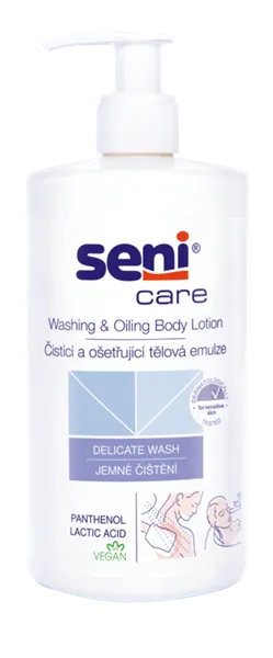 SENI CARE - Mycí a vyživující tělová emulze s pumpičkou  500 ml
