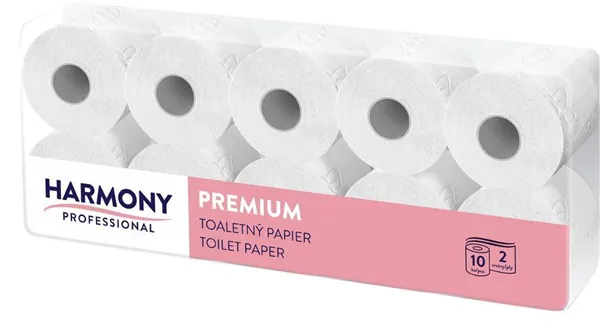 Toaletní papír Harmony 2 vrs, bílý, celuloza, návin 24m