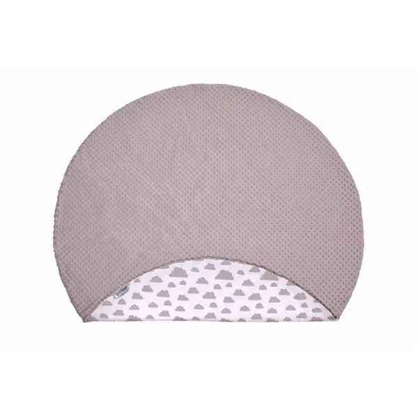 T-Tomi Maxi podložka Minky, bílá, šedý mrak, 150 cm