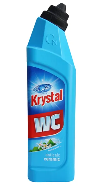 Krystal WC kyselý na keramiku, modrý 750ml