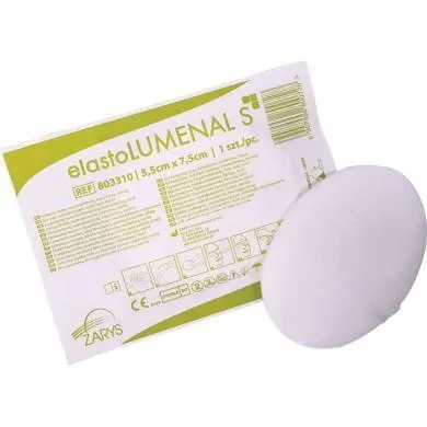 Oční krytí z netkané textílie a buničiny, 5,5cmx7,5cm, hypoalergenní, sterilní, elastoLUMENAL
