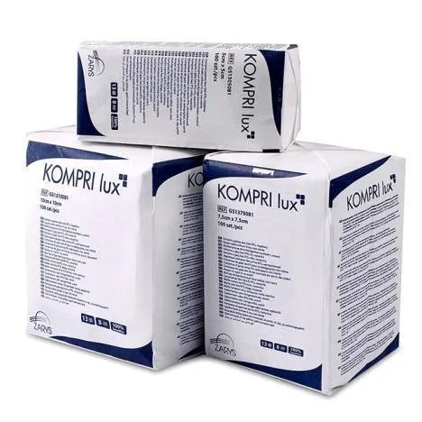 Komprese gázová , 13N, 12W, 5cmx5cm, Kompri lux (á100ks), nesterilní