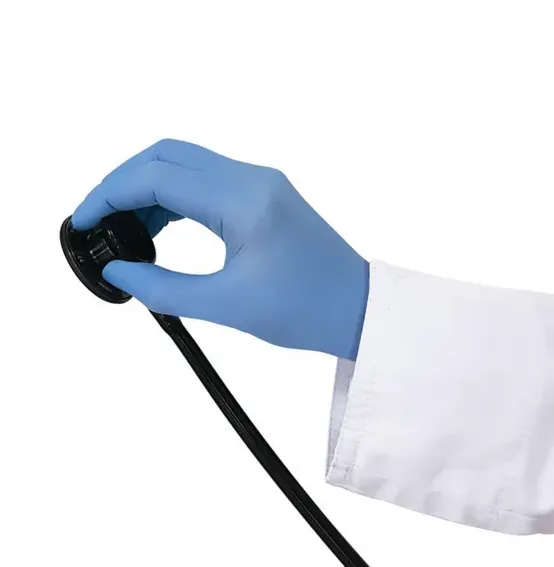 Rukavice nitrilové vel. M, easyCARE, bezpudr., modré, 100ks 